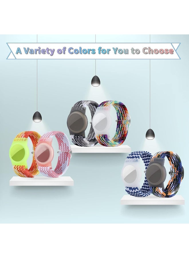 Ecosystem Bracelet Kids For AirTags Children's Waterproof, Anti-Lost & Anti-Scratch Protection Compatible with Airtags Bracelet for Kids, Nylon Strap Case Holder Case Toddler (White Black) - Image 4